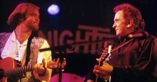 John Carter Cash and Johnny Cash on Stage